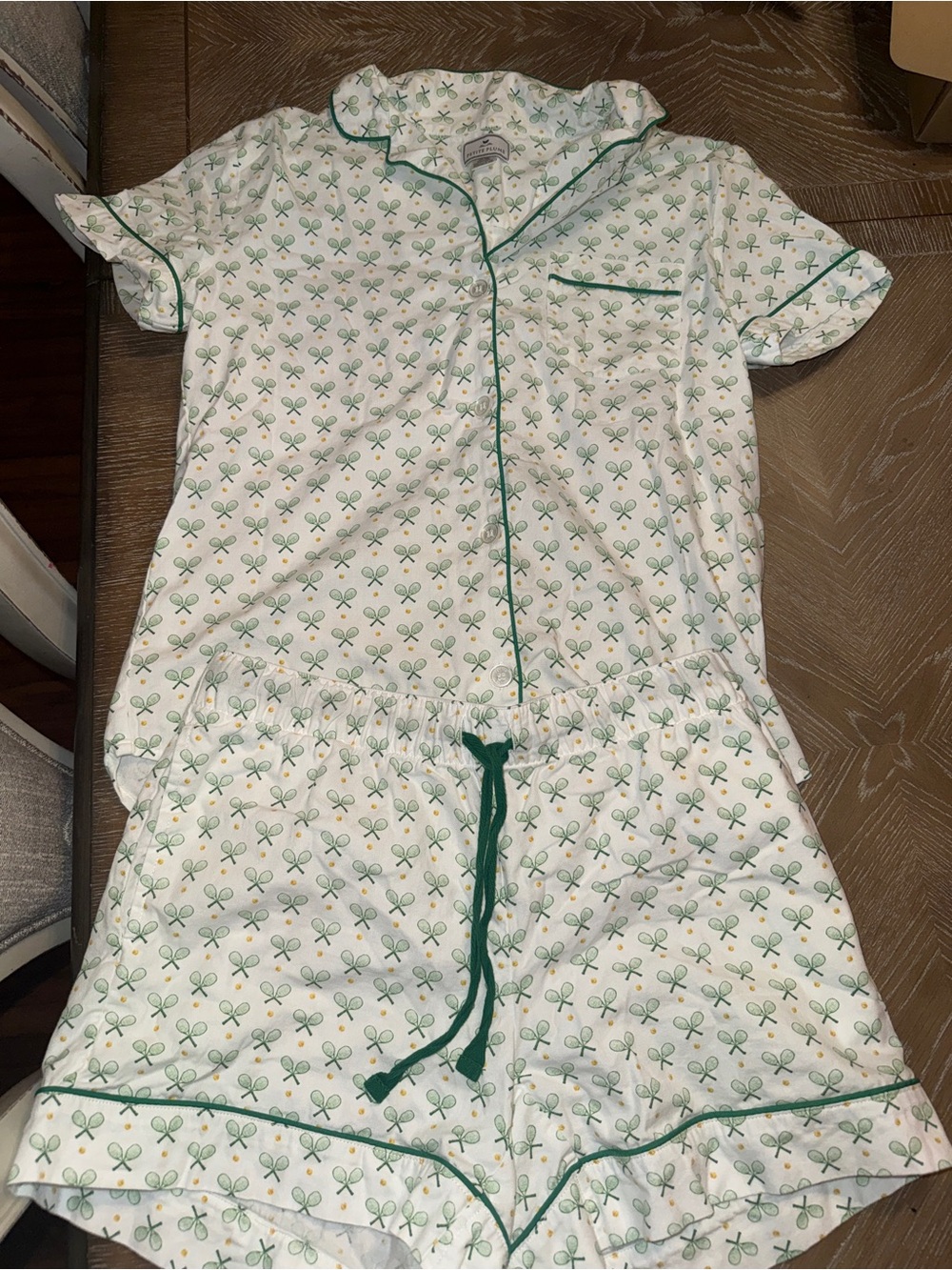 Women's Petite Plume Tennis 💯 Cotton Pj Set Size XS - Very Nice